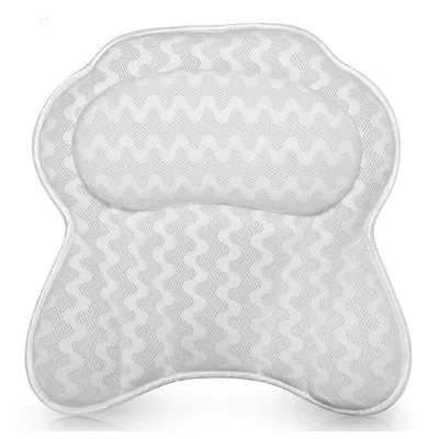 BBCare Extra Large Butterfly Bath Pillow with 6 Strong Suction Cups 4D Material Spa Bath Cushion for Tub Outdoor Camping Travel