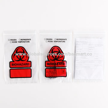 3 layer specimen bag, biohazard bag, Cangoeroe bag, no print