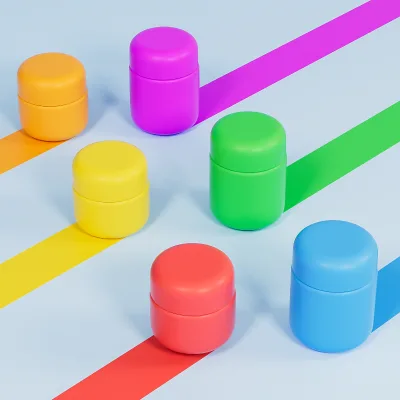 Gummy Bottle Packaging Child Resistant PET Plastic Jar Spices Bottle Supplement Packaging Bottle Storage Jar
