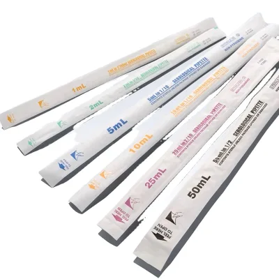 Acumen Liquid Transfer Disposable Serological Pipette Laboratory Pipettes 1ml 2ml 5ml 10ml 25ml 50ml Individually Wrapped CE ISO
