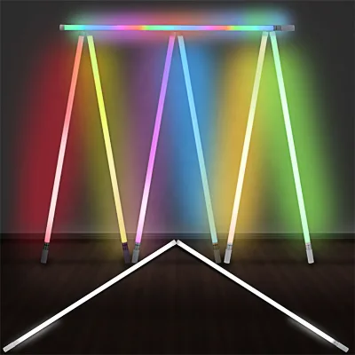 Factory Wholesale T8 1.2m Portable Wireless Music Pickup Light Remote Control Rgb Tube Light Colorful Led Lights bar
