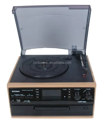 TR-19PCD Classic Turntable CD /SD Record With Cassette Radio Player