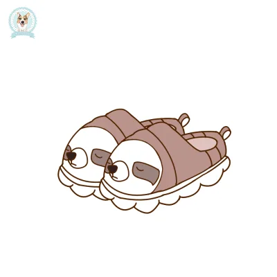Custom Plushy Cute Unisex Wool Animal 3D Cartoon Fluffy Plush Indoor Dog Slipper Womens Slippers for House