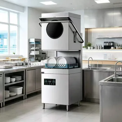 Commercial Tray Washer 304 Stainless Steel Heavy Duty Dish Washing Machine for Canteen Catering Food Tray Bulk Cleaning