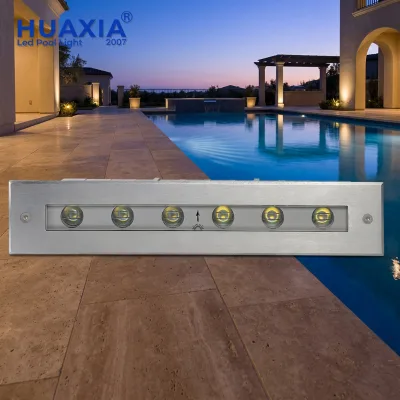 Factory Price Rectangular LED Deck Light 12V 24V RGBW Submersible Inground Step Light for Poolside Path