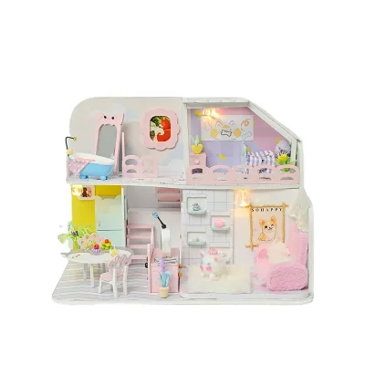 IIECREATE DIY Miniature House YU-2703 Kennel of Lonely 3d Puzzles Assemble Toys Miniature House Kit