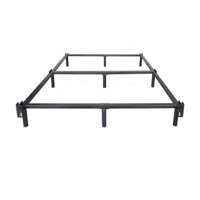 NEW Modern Metal Bed Frame Heavy Duty Sturdy Platform Queen Size 9 Legs Support Easy Assembly Easy Move