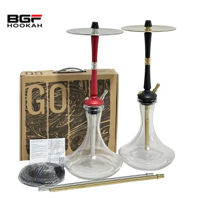 Wholesale High Quality Gift Box 54cm Aluminum Hoob Go Hookah Shisha Set Without Bottle