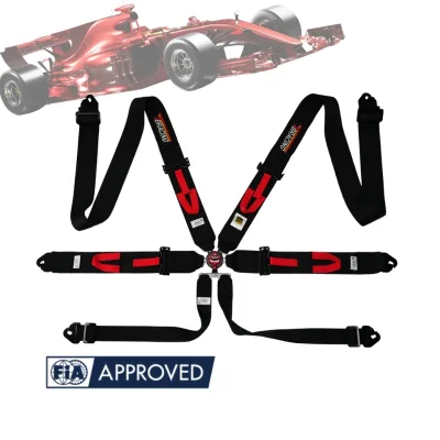 Taiwan ISO9001 Racing Seat Belt Manufacturer FIA 8853 Harness with OEM Logo Patch and Custom Color Polyester Webbing