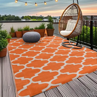 Large Foldable Recycled Plastic Polypropylene Garden PP  Rugs Outdoor Waterproof