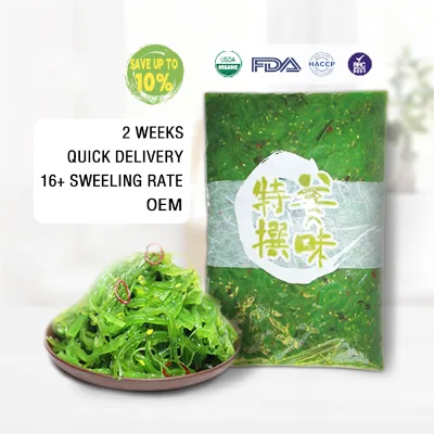 OEM ODM 500g 1KG Packing Natural Frozen Seaweed Salad Restaurant