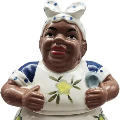 Blue African American Cookie Jar