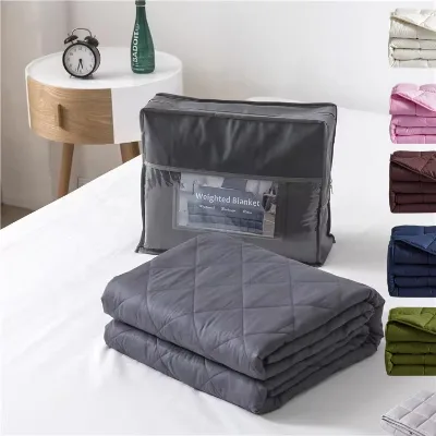 FREE SAMPLE CUSTOM LOGO Better Sleep Polyester 10 15 Lbs 60*80 20 Lbs Sensory Inner Weighted Blanket for Adults Therapy