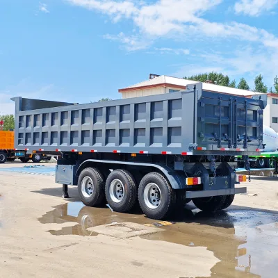 Factory Price Low Price Hydraulic Self Tipping Dump Semi Trailer 30CBM 3 Axles Dump Trailer Dump for Sell