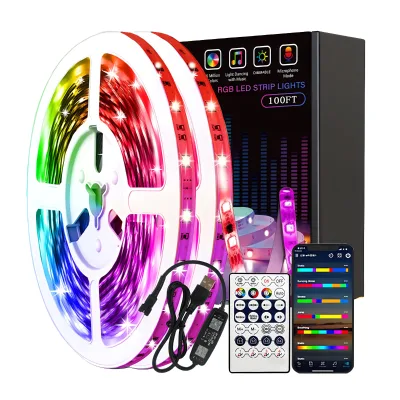 LED Strip Light RGB Strip Light Kit Waterproof High Brightness Smart RGB LED Strip Lights for TV Home Deco