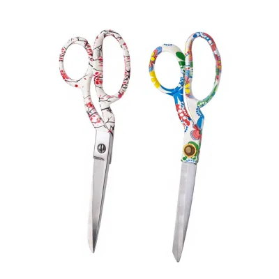 Wholesale Colorful Tailor Scissors for Sewing Sharp Stainless Steel Blades with Custom Printed Handles Stationery Items