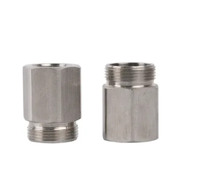 304 Stainless Steel Hex Nipple Fitting Double Male Thread Connector Non-Standard Processing Plumbing Accessory for Water Pipes