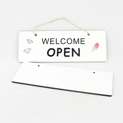 Custom Double-Sided Printed White 5mm Thick Fashionable MDF Door Hanger Sublimation Blanks for Home Office Decor