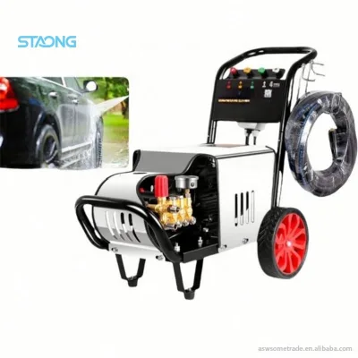 Portable 2.8kW 200 bar High Pressure Auto Stop System Multifunction Electric Car Cleaner Wet Function for Household Use Includes