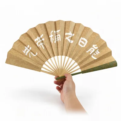 High Quality 23cm Biodegradable Paper Fan for Wedding and Halloween Parties
