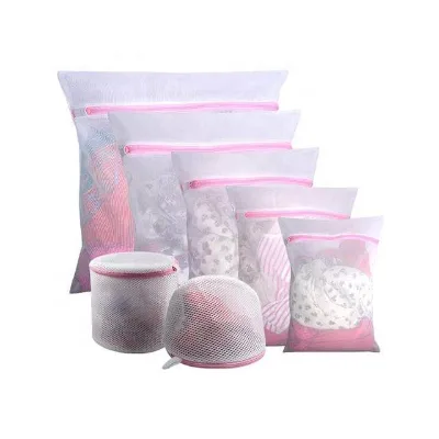 Delicate Laundry Bag for Women Rurable 15*17cm Cylindrical Lingerie Bra Mesh Bags