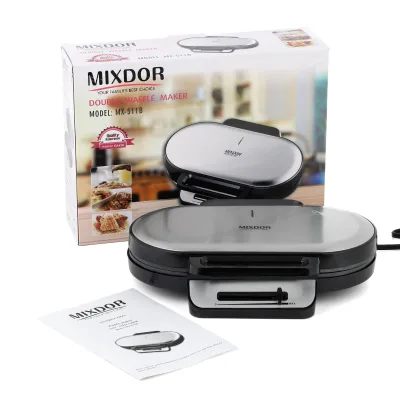 Double Pot Waffle Maker Breakfast Egg Round Waffle Maker Non Stick Inner Liner Easy to Operate Household Breakfast Machine