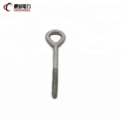 Factory-direct Power-specific Eye Bolts, Hot-dip Galvanized for rust Prevention, High Load Capacity, Easy to Tighten.