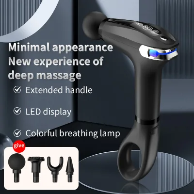 New Sports Car Styling Large LED Screen Deep Massage Gun Breathing Lamp Future Tech Sense Streamlined Handle for Body