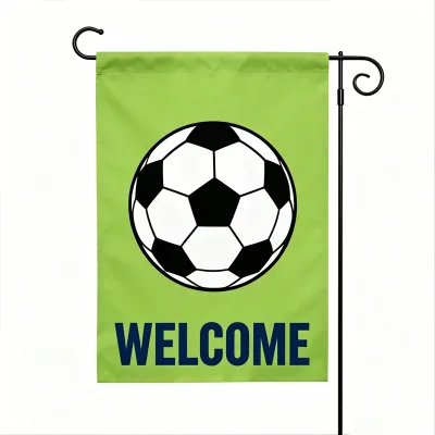 Sports Fan Garden Flag 12x18 in Double Sided Sublimation Print Custom Logo Yard Flag for Outdoor Soccer Tournament Championship