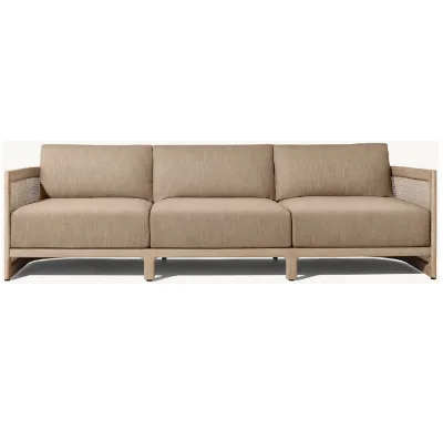 Teak Wood Outdoor Garden Furniture Three Seater Sofa