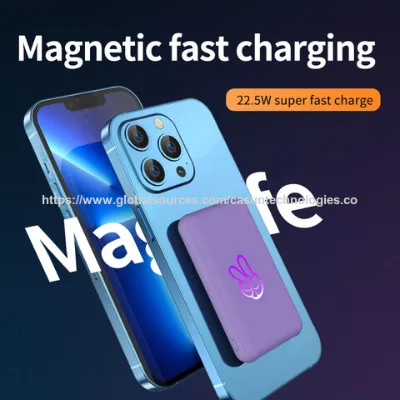 Popular Design Fast Charging Magnetic Wireless Support Custom Logo Mini Power Bank