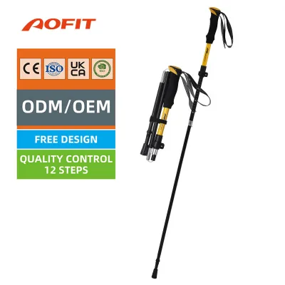 Aofit  Aluminum Collapsible Ultralight Travel Trekking Hiking Pole for Men and Women