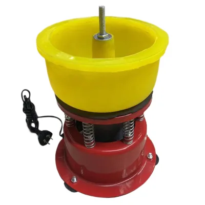 Jewelry Polishing Machine Mini PU Rubber Straight Bucket Vibration Grinding Machine Polishing Machine