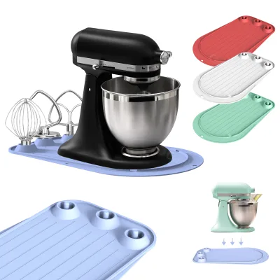 All-in-One Mixer Organizer and Anti-Slip Mat Protects Countertops Reduces Noise and Stores Attachments in One Silicone Base