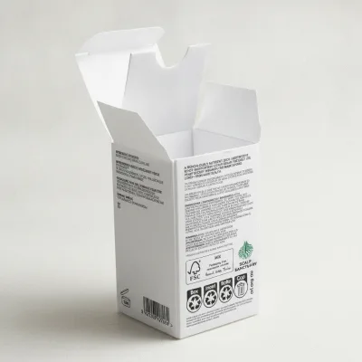 Private Label Cotton Paper STE Box Rose Gold Foil for Custom Peptide Serum Box