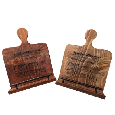Vintage Custom Book Holder Stand Book Rest Kitchen Counter Wooden Recipe Holder