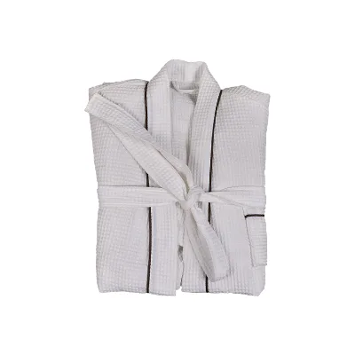 Hot Sale White Luxurious 280gsm 100 Cotton Big Waffle Ladies Bathrobe for Hotel