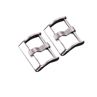 Wholesale Metal Stainless Steel Luxury Square Watch Pin Clasp Strap Buckle for Leather Silicone Watch Accessories