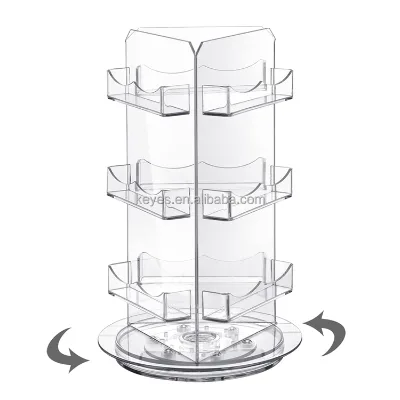 18 Pocket Gift Enclosure Spinner Countertop Acrylic Card Display Stand Spinner Rotating Acrylic Gift Card Display Rack