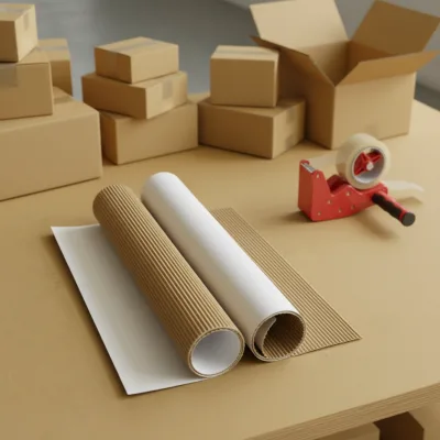 Corrugated Cardboard Wholesale Express Packaging Cardboard Handmade DIY Corrugated Paper Pad Extra Hard White