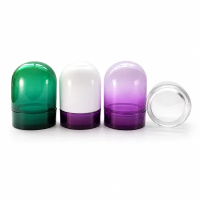 High Quality Custom Modern Glass Medicine Stash Bottle Smell Proof Airtight 100ml Dome Jar Container Child Resistant Lid for