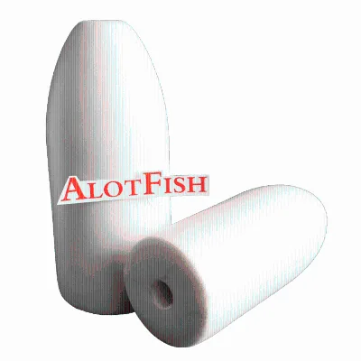 AlotFish Ak-1 High Quality Big Size 4.7"x10.6" PVC White Crab Pot Float for Sale