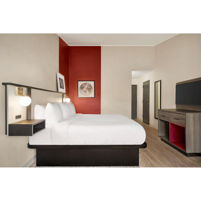 Ramada Inn Wholesale Hotel Furniture Factory Direct Sales Guest Room One-Stop Shopping Hotel Solid Wood Bedroom Furniture