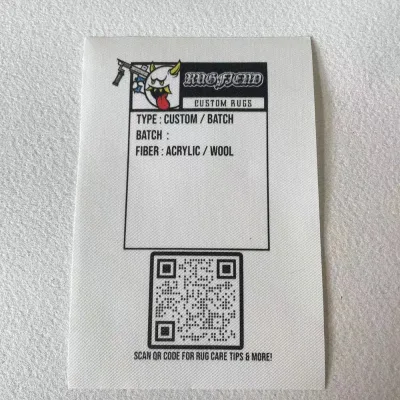 Manufacture Custom Sustainable Bedding Mattress Iron on Label Heat Transfer Fabric Mattress Woven Label Iron on Printing Label