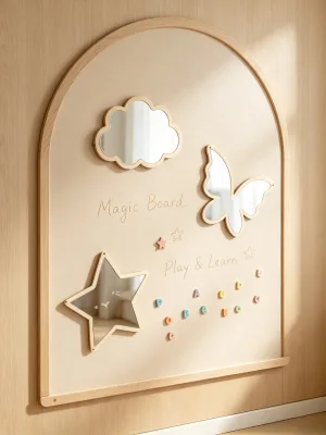 Cartoon Animal Shape Magnetic Mirror Children Bedroom Decor Magnet Mirror Matching Magnetic Chalkboard for Playroom