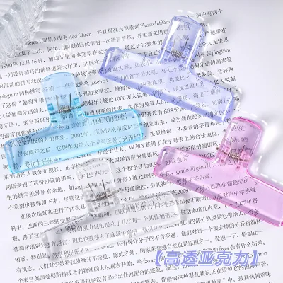 Transparent Acrylic Color Korea INS Style Paper Clips Sealing Clip Beautiful Binder Clamps & Clips for Money Planners