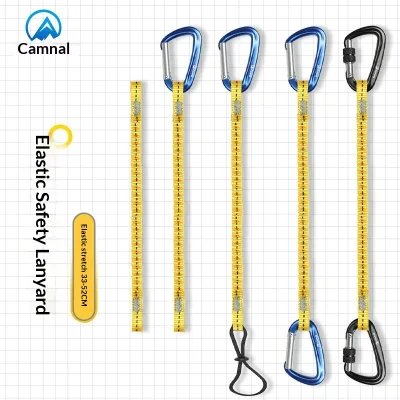 Camnal D8650 Mountaineering Rock Climbing Equipment Anti-Loss Polyester Aluminum Alloy Elastic Retractable Rope High-Altitude