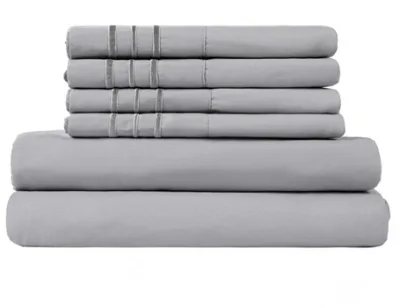 500TC Soft 100% Pure Cotton 4pcs Bed Sheet Set