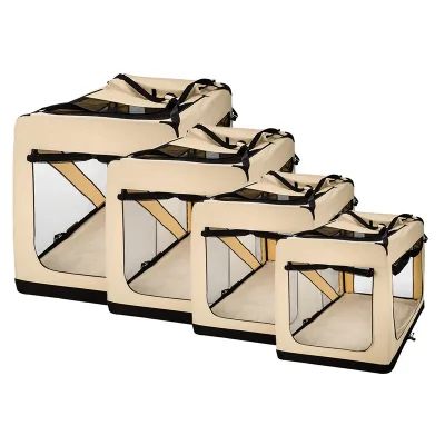 Portable Pet Cage Houses Foldable Pet Tent Outdoor Travel Transport Bag With Fleece Mat