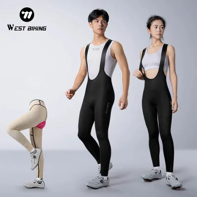 WEST BIKING Autumn Winter Bicycle Cycling Tight Pants Men Women Windproof High Elastic Comfortable Warm Cycling Pants